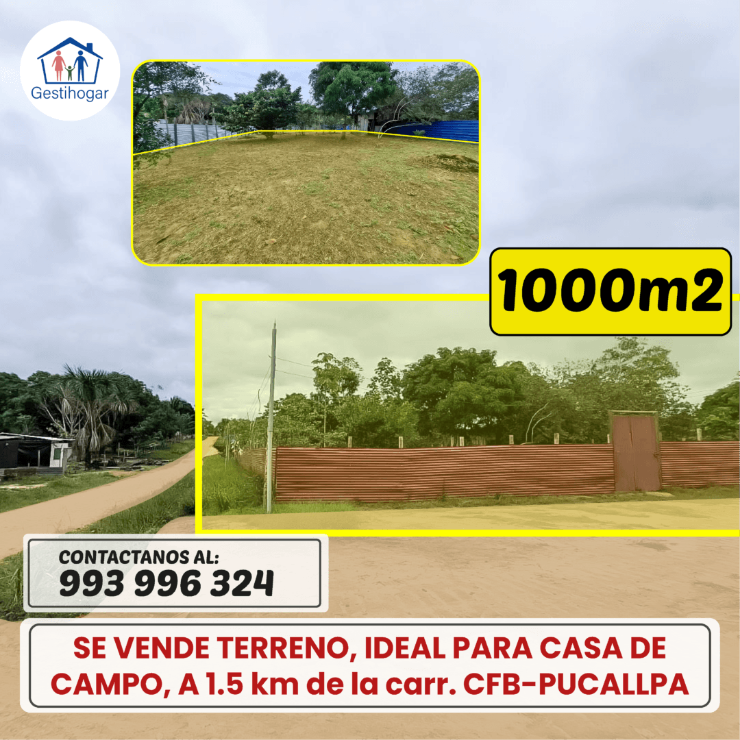 ¡𝐎𝐏𝐎𝐑𝐓𝐔𝐍𝐈𝐃𝐀𝐃 𝐔𝐍𝐈𝐂𝐀, 𝐓𝐄𝐑𝐑𝐄𝐍𝐎 𝐄𝐍 𝐕𝐄𝐍𝐓𝐀, 𝐄𝐍 𝐄𝐋 𝐊𝐌 𝟏𝟕 – 𝐏𝐔𝐂𝐀𝐋𝐋𝐏𝐀❗