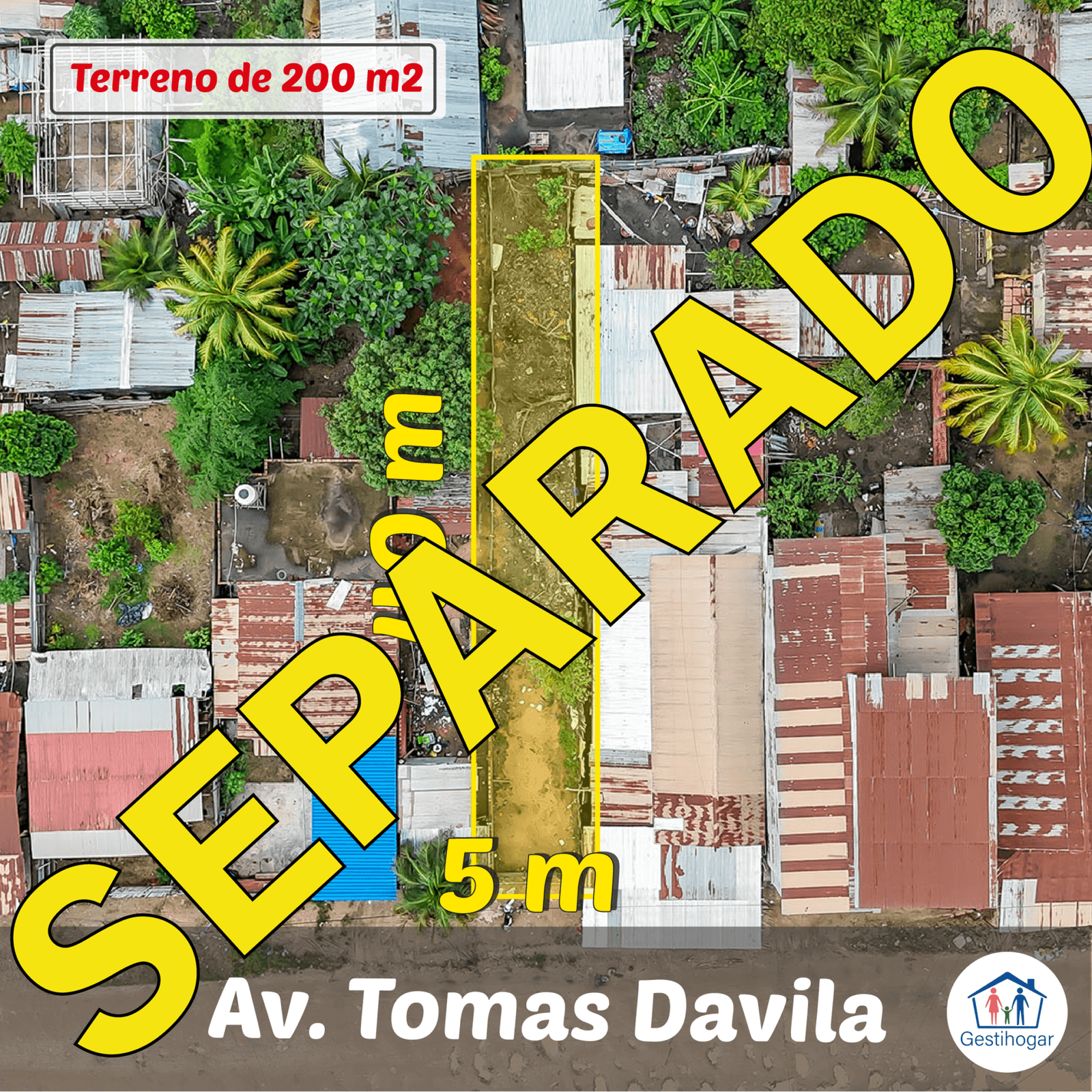 SE VENDE TERRENO EN LA AV. TOMAS DAVILA