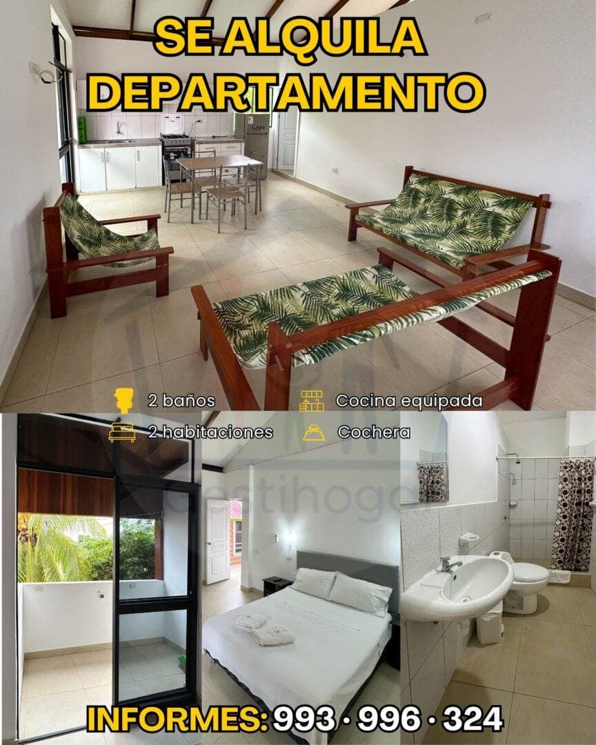 SE ALQUILA DEPARTAMENTO AMOBLADO EN JR. CALLERÍA – PUCALLPA